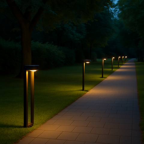 stalpi led incarcare solara pentru iluminat exterior, alei sau gradina, led-box.ro