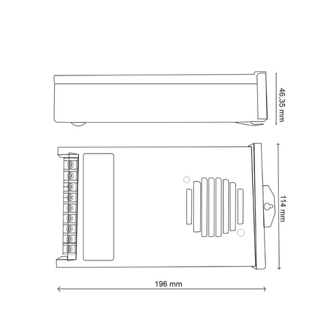 sursa alimentare 600w, sursa de alimentare aluminiu, surse alimentare 600w, sursa alimentare banda LED 12V, surse 12v 600w, led-box.ro