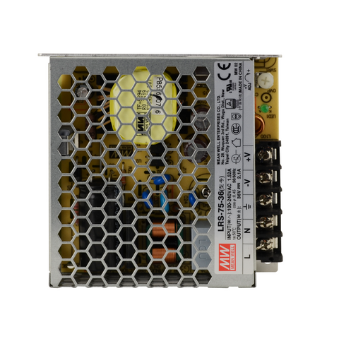 sursa de alimentare Mean Well, LRS-75-36, sisteme de supraveghere, iluminat LED, sursa tensiune Mean Well, sursa alimentare profesionala, sursa alimentare 75w, Sursa de alimentare 36V 2,1A, led-box.ro