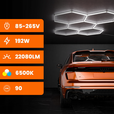 Tavan LED panouri Honey Comb 192w, 6500k, putere 192W, led-box.ro