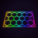 Tavan LED hexagonal RGB 580 W cu iluminat multicolor dinamic