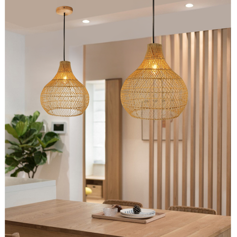 Lampă Tenerife boho Ø420 mm în living cozy
