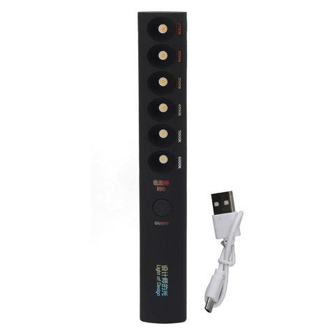 tester temperatură de culoar,  baston luminiscent portabil, lumină ajustabilă 2700K–6000K, lumină pentru fotografi, lumină pentru design interior, lampă LED portabilă, lumini ambientale pentru decor, unealtă pentru designeri de interior, tester lumină, led-box.ro