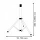 trepied telescopic cu inaltime ajustabila 680-13000mm, baza 90-780mm