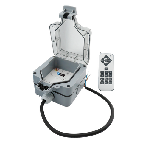 Controler LED RGBW pentru becuri subacvatice, compact, telecomandă 433 MHz