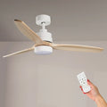 ventilator de tavan cu palete din lemn, telecomanda, lumina cct, led-box.ro