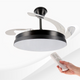 ventilator de tavan cu lustra led CCT, control cu telecomanda, led-box.ro