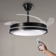 Ventilator de tavan cu lustra LED cct, control prin telecomanda, led-box.ro