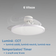 ventilator tavan, ventilator cu lustra CCT, lustra cu ventilator si telecomanda, corp iluminat cu ventilator, lustra led cu ventilator si telecomanda, ventilator tavan silentios, led-box.ro
