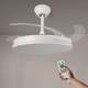 lustra led cu ventilator si telecomanda, alb, 40w, timmer, functie vara iarna