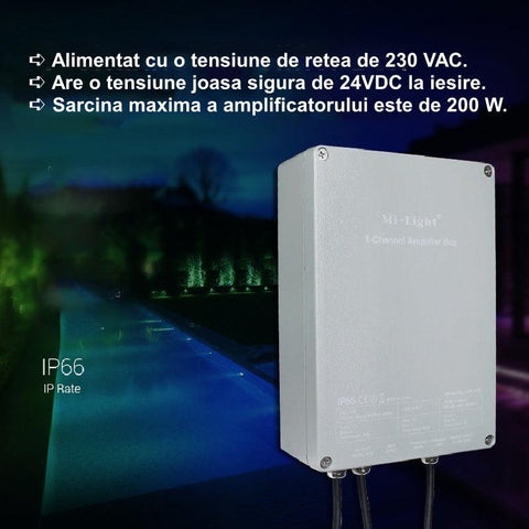 Amplificator semnal SYS-PT2 MiBoxer 8.5A 230VAC-led-box.ro