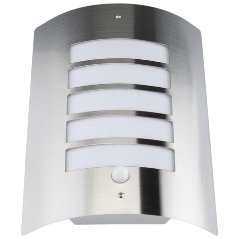Aplica LED de exterior Lugo, cu senzor incorporat, 295x215 mm IP44, culoare argintiu - led-box.ro