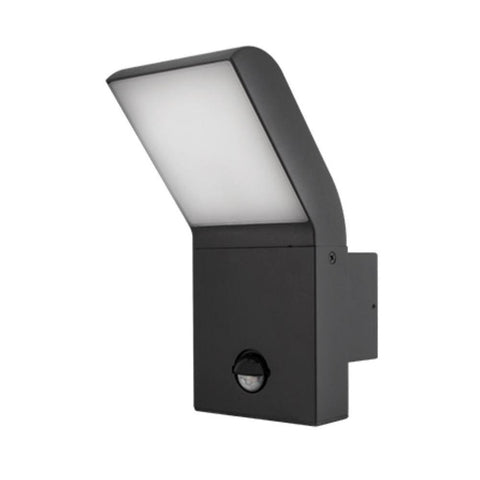 Aplica LED Clark, senzor incorporat, 12W IP54, culoare negru - led-box.ro