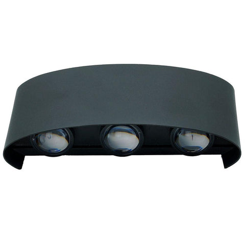 Aplica LED de fatada PICTO, 6x1W IP54, negru-led-box.ro