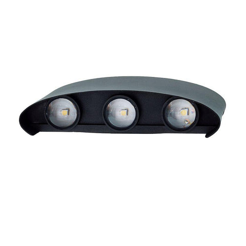 Aplica LED de fatada PICTO, 6x1W IP54, negru-led-box.ro