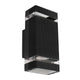 Aplica LED patrata de exterior Hana, 2xGU10 IP54, carcasa aluminiu, negru - led-box.ro