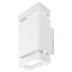Aplica LED patrata Hana, 2xGU10 IP54, carcasa din aluminiu, alb - led-box.ro
