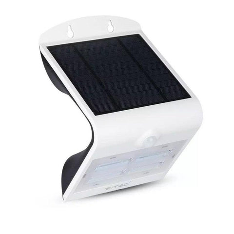 Aplica solara 3W 4000K-3000K, senzor de miscare, 3 moduri de functionare, alb - led-box.ro