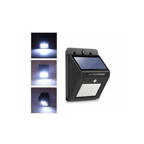Aplica solara LED cu senzor 20xSMD 3W IP65 6000K, alb rece - led-box.ro