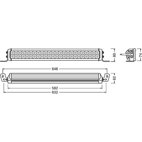 bara LED VX500-CB , LED bar Osram 55w, LED light bar, lumini LED bar, bare LED pentru mașini, bare luminoase LED, bara led Osram, led-box.ro