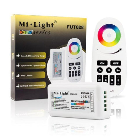 controler cu telecomanda Milight, controler rgbw, telecomanda banda led rgbw, Miboxer, Milight, FUT028, led-box.ro