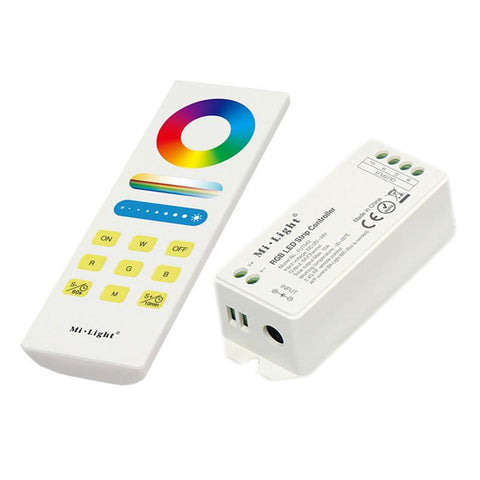 controler cu telecomanda rgb, controler MiBoxer, telecomanda Mi-Light, controller wifi, FUT043A, controler si telecomanda banda led rgb, led-box.ro