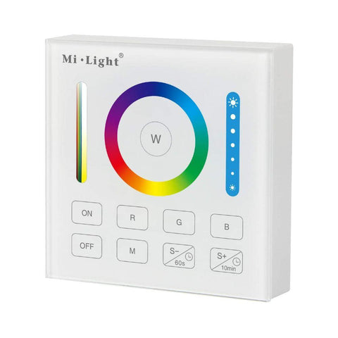panou touc, panou tactil perete, controller smart perete, controller RGB+CCT, B0 MiLight, intrerupator touch, dimmer touch, MiBoxer, Led-box.ro