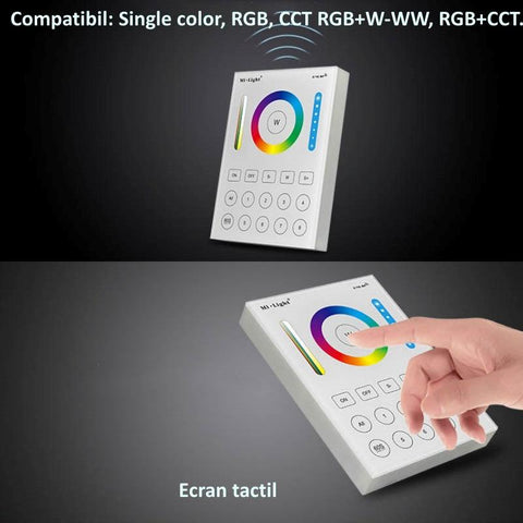 Controller Smart de perete, RGBW + CCT, 8 zone, B8 Mi-Light-led-box.ro