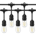 Ghirlanda luminoasa LED cu pendule, interconectabila, 20m cu 20 becuri E27, lumina calda-led-box.ro