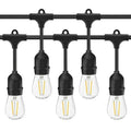 Ghirlanda cu pendule 40m cu 40 becuri E27, interconectabila, IP44 - led-box.ro