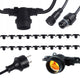 Ghirlanda LED exterior 15 m, interconectabila cu 15 becuri, lumina calda-led-box.ro