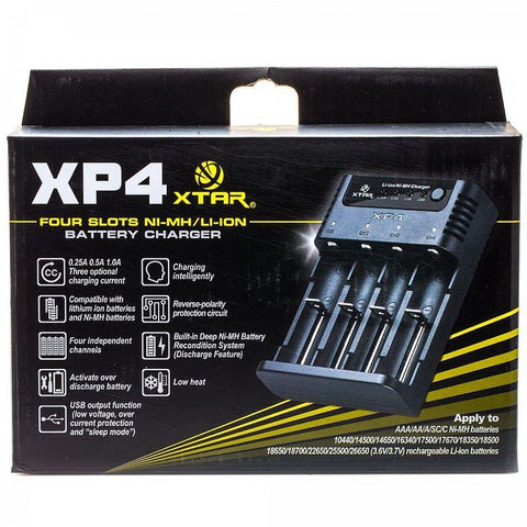 Incarcator universal Xtar XP4, 4 sloturi, functie powerbank - led-box.ro