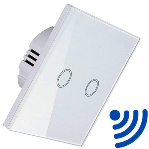 Intrerupator Touch Dublu Smart Alb Home Wifi Tuya - led-box.ro
