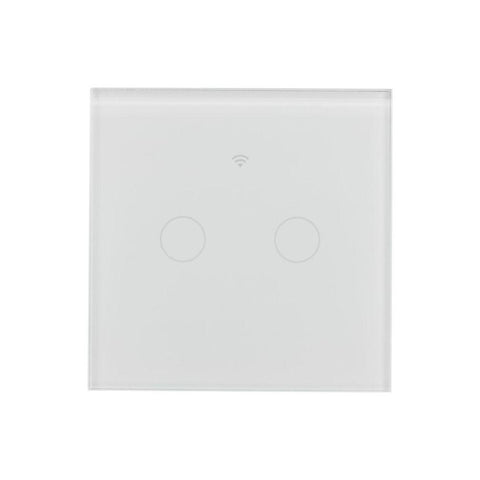 Intrerupator Touch Dublu Smart Alb Home Wifi Tuya - led-box.ro