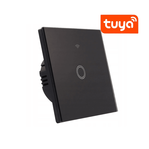 Intrerupator Touch Simplu Smart Negru Home Wifi Tuya - led-box.ro