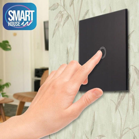 Intrerupator Touch Simplu Smart, negru-led-box.ro