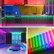 Kit banda LED Smart RGB, Bluetooth, telecomanda si adaptor, 10m-led-box.ro