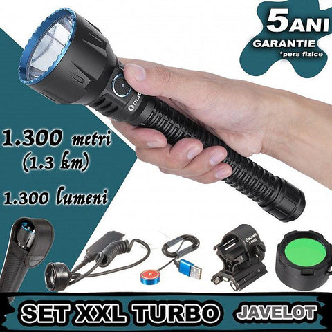 Kit complet Lanterna Olight XXL Javelot TURBO-led-box.ro