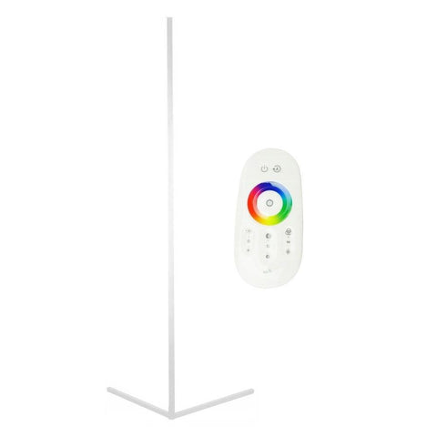 Lampa LED RGBW pentru colt, 20W 140cm, cu telecomanda, culoare alb-led-box.ro