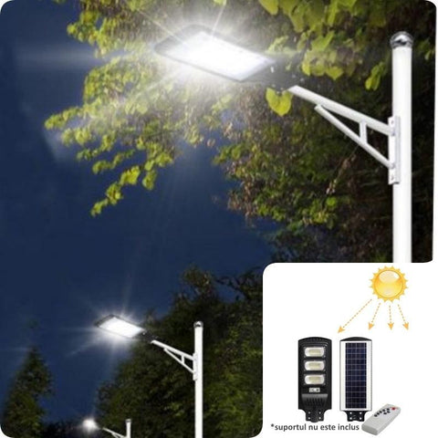 Lampa solara LED 150W IP65 6000k, cu senzor si telecomanda - led-box.ro