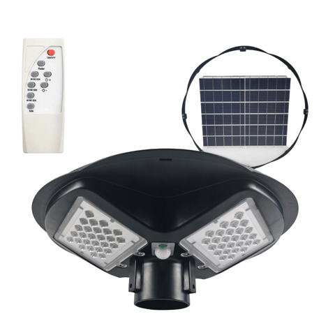 Lampa solara LED cu senzor, 200W/10000 lm, IP65 5000K si telecomanda - led-box.ro
