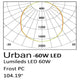 urban 60w montaj pe teava 61mm