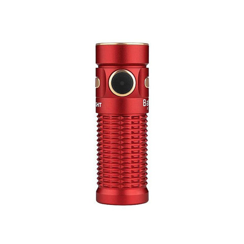 Lanterna premium Olight Baton 3, cu carcasa depozitare baterie, rosu-led-box.ro