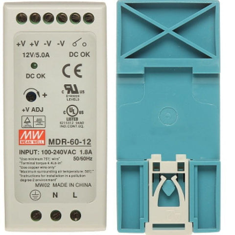 MDR-60-12 Mean Well, Sursa alimentare 60W 12V 5A-led-box.ro