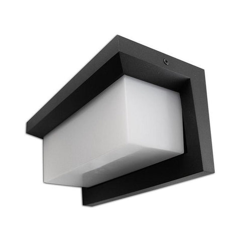 Lampa de perete pentru exterior, aluminiu + PC, unghi 270