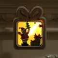 Ornament LED din lemn pentru brad, lumina calda-led-box.ro