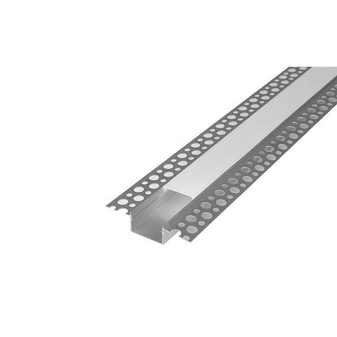 Profil banda LED din aluminiu pentru rigips, 12mm/2m, montaj incastrat-led-box.ro