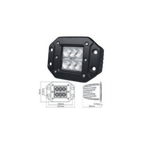 proiector auto dreptunghiular spot beam, proiector led auto 18w, proiectoare auto incastrabile, proiectoare off road, proiector offroad 12v-24v, proiectoare led camion, proiectoare suv, proiector 12v-24v auto, led-box.ro