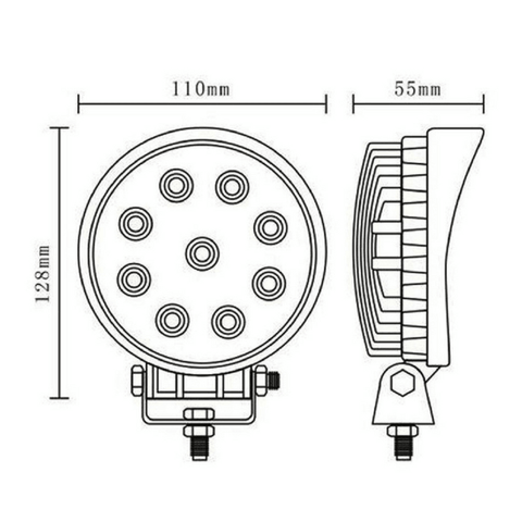 proiector auto rotund, proiector led auto 27w, proiectoare auto spot beam, proiectoare off road, proiector offroad 12v-24v, proiectoare led camion, proiectoare suv, proiector auto 1980lm, led-box.ro