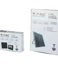 Proiector cu panou solar 12W 4000k IP65, telecomanda cu functie auto si temporizator - led-box.ro
